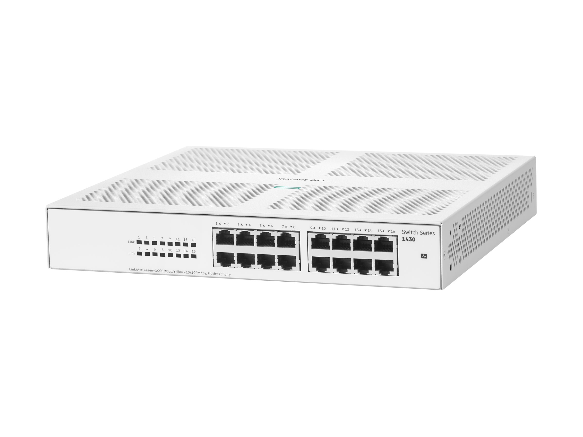 HPE Networking Instant On 1430 16G Switch - Switch - ikke administreret - 16 x 10/100/1000 - desktop, monterbar på stativ, væg-monterbar - BTO