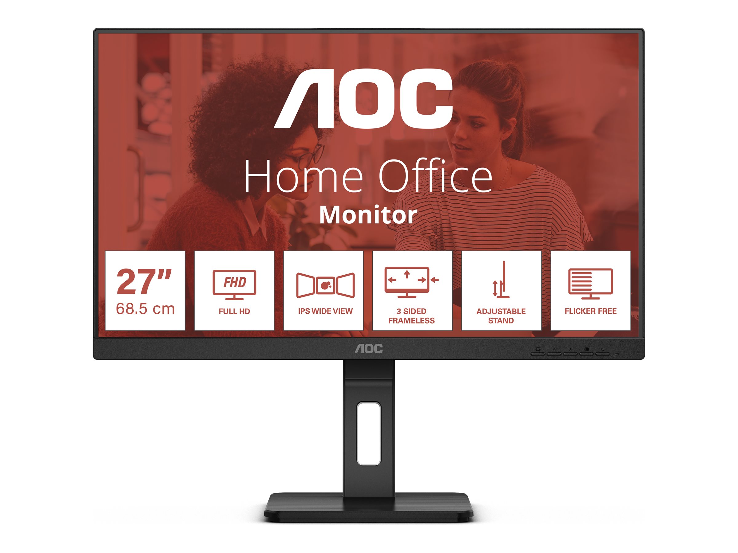 AOC 27E3QAF 27" IPS 1920 x 1080 (Full HD) VGA (HD-15) HDMI DisplayPort 75Hz