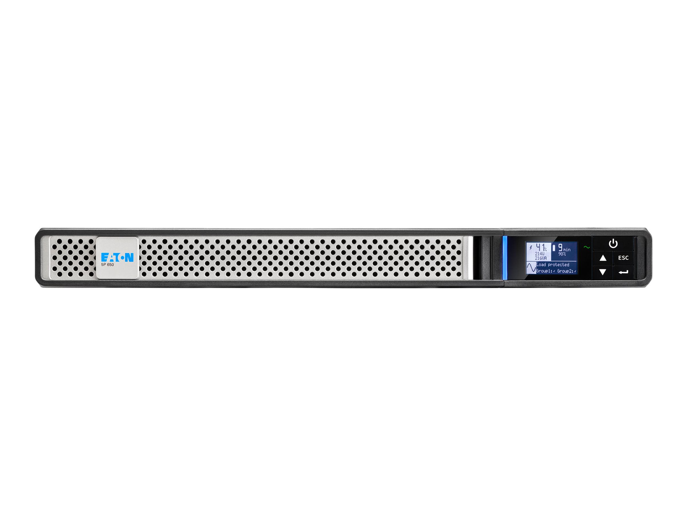 Eaton 5P 650I RACK 1U Netpack - interaktiv UPS 520 W (0,65 kVA)