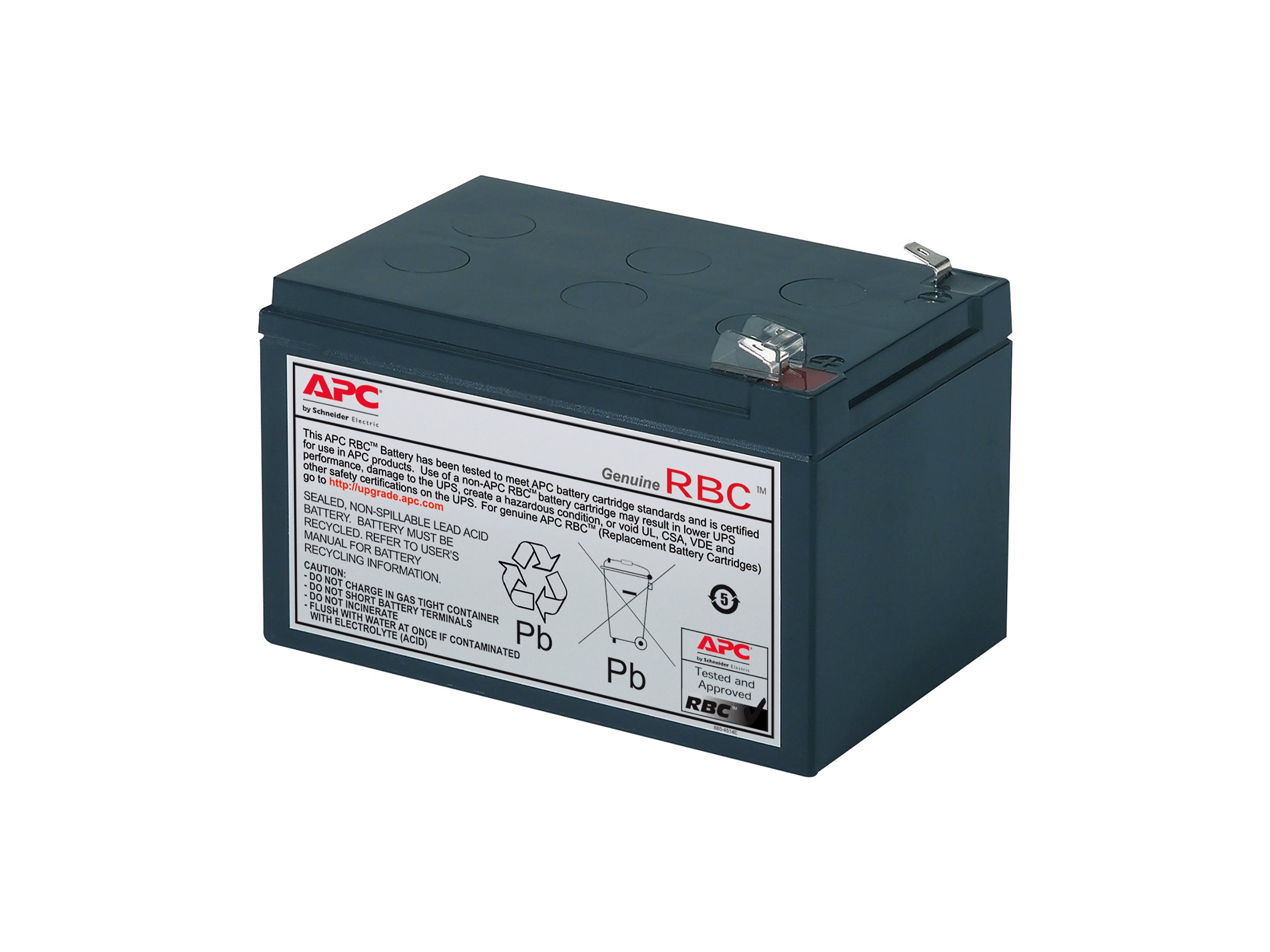 APC Replacement Battery Cartridge #4 - UPS-batteri - 1 x batteri - Blysyre - sort - for P/N: BE 700 YIN, BE750BB-CN, BE800-IND, BK650I, BP500JPNP, BP650SX107, SC620X565, SU620I