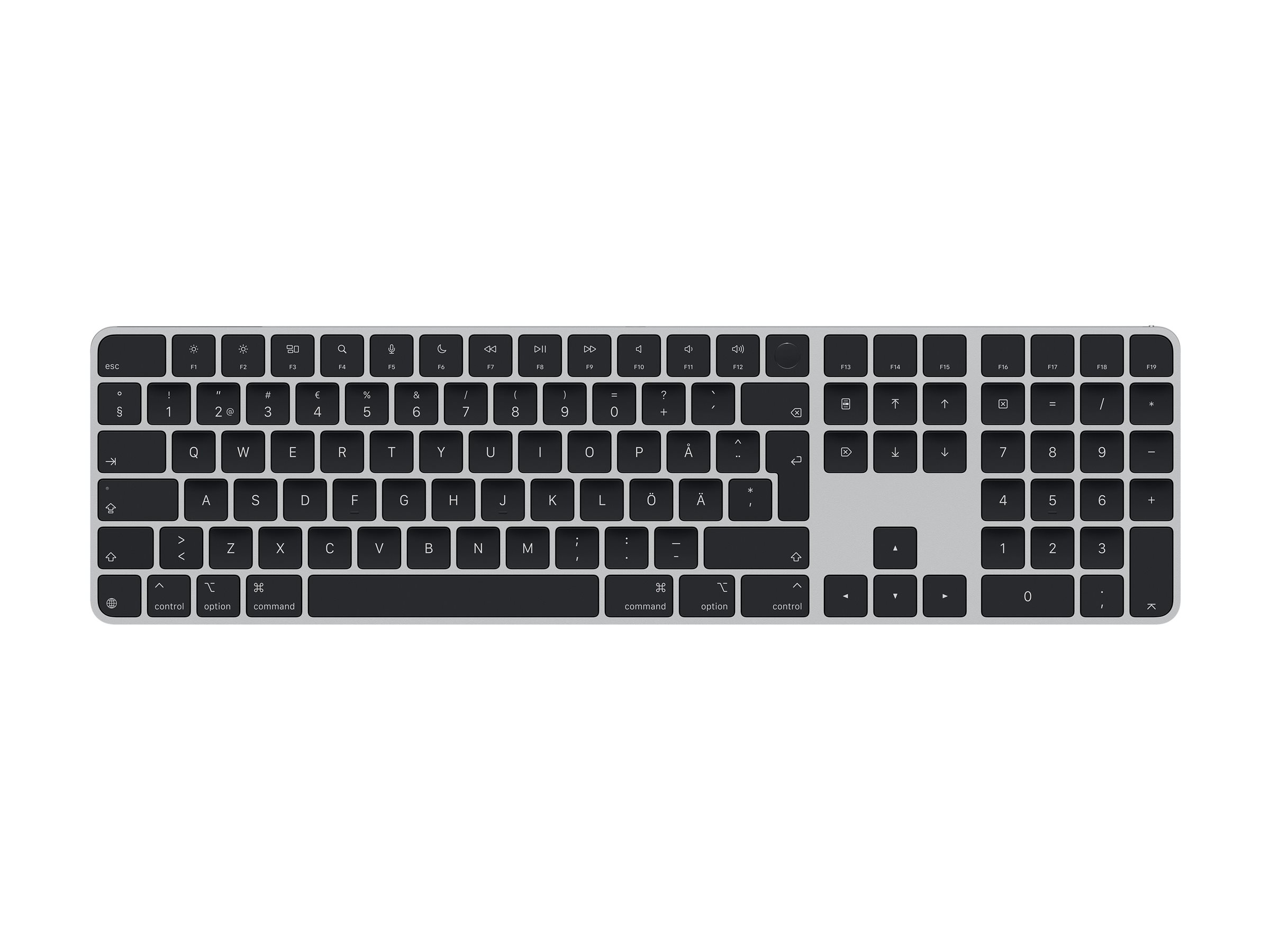 Apple Magic Keyboard with Touch ID and Numeric Keypad Tastatur Trådløs Svensk