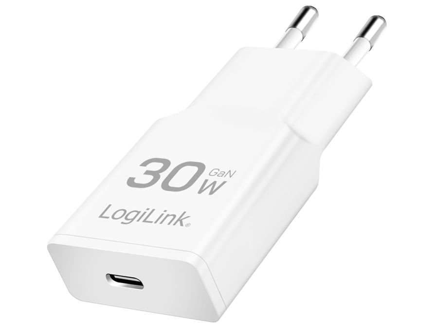 Logilink adapter GaN 30Watt 1xUSB-C Hvid