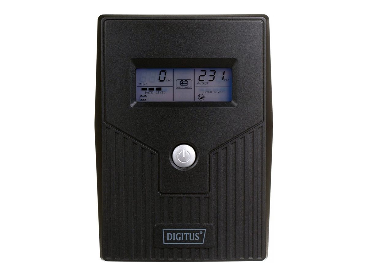 UPS strÃ¸mforsyning â DIGITUS DN-170063-LCD-B, LineâInteractive 0,6 kVA / 360 W med LCD