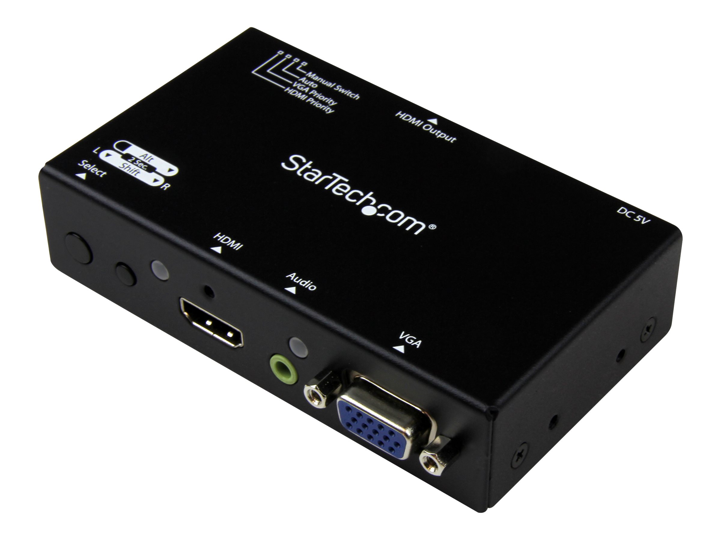 StarTech.com 2x1 VGA HDMI to HDMI / Selector Box - 1080p Multi Video Input Automatic er - 2 Computers In 1 Monitor Out (VS221VGA2HD)