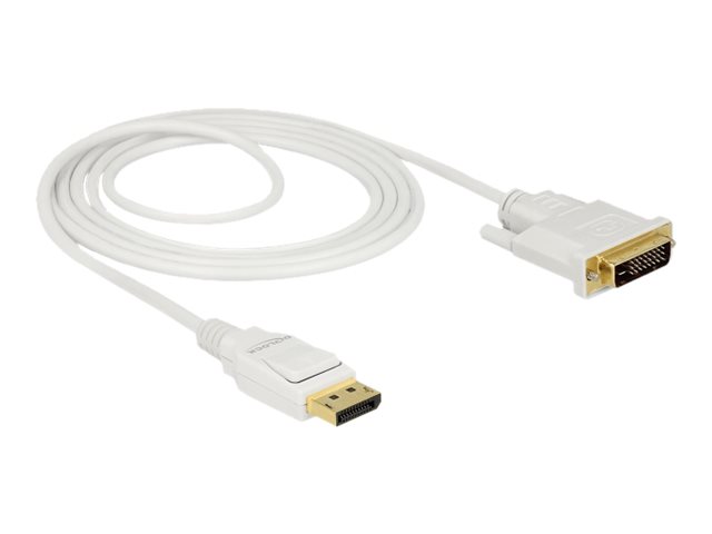 Delock Videoadapterkabel 2m Hvid