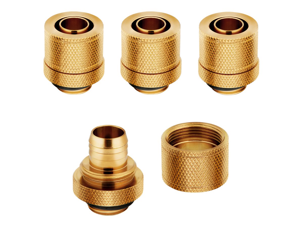 CORSAIR Hydro X Series XF Compression Fitting Kølevæske system tilpasning 4-pack Guld