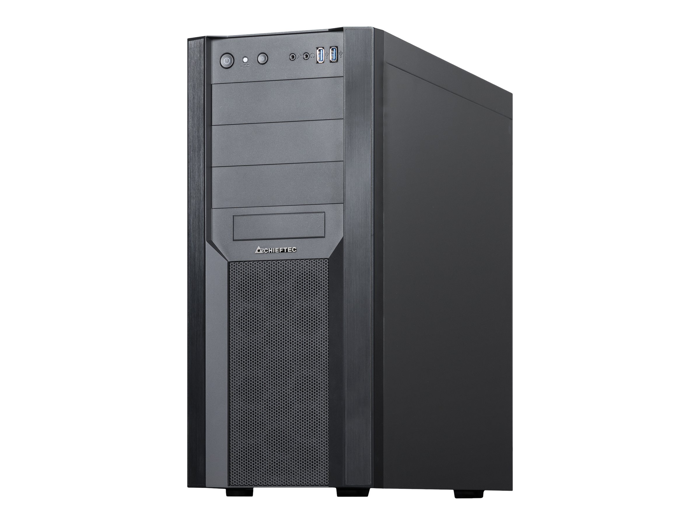 Chieftec Mesh Series CW-01B-OP - Tower - ATX - ingen strømforsyning (ATX) - sort - USB/Lyd