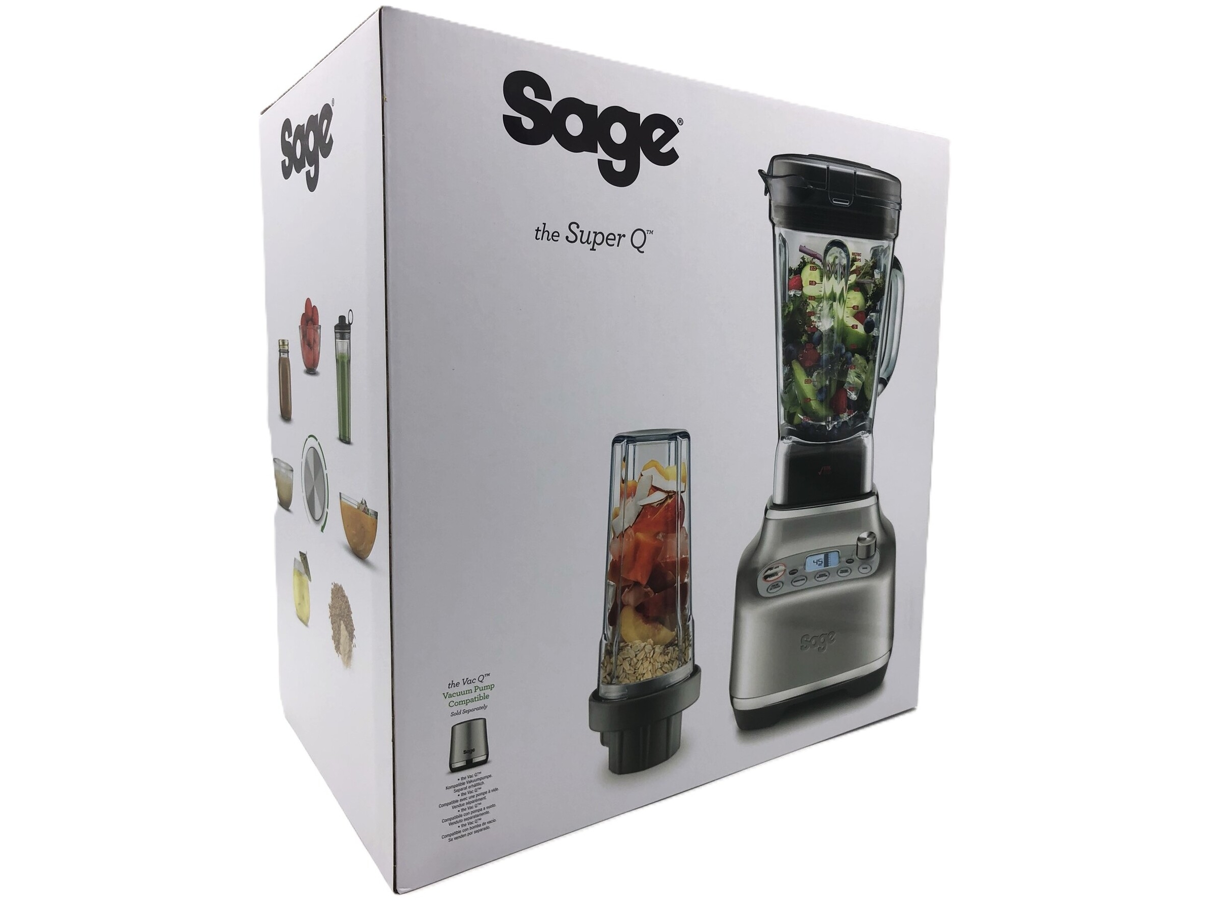 Sage SBL920BSS2EEU1 the Super Q - Blender - 2 liter - 2.4 kW - børstet rustfrit stål