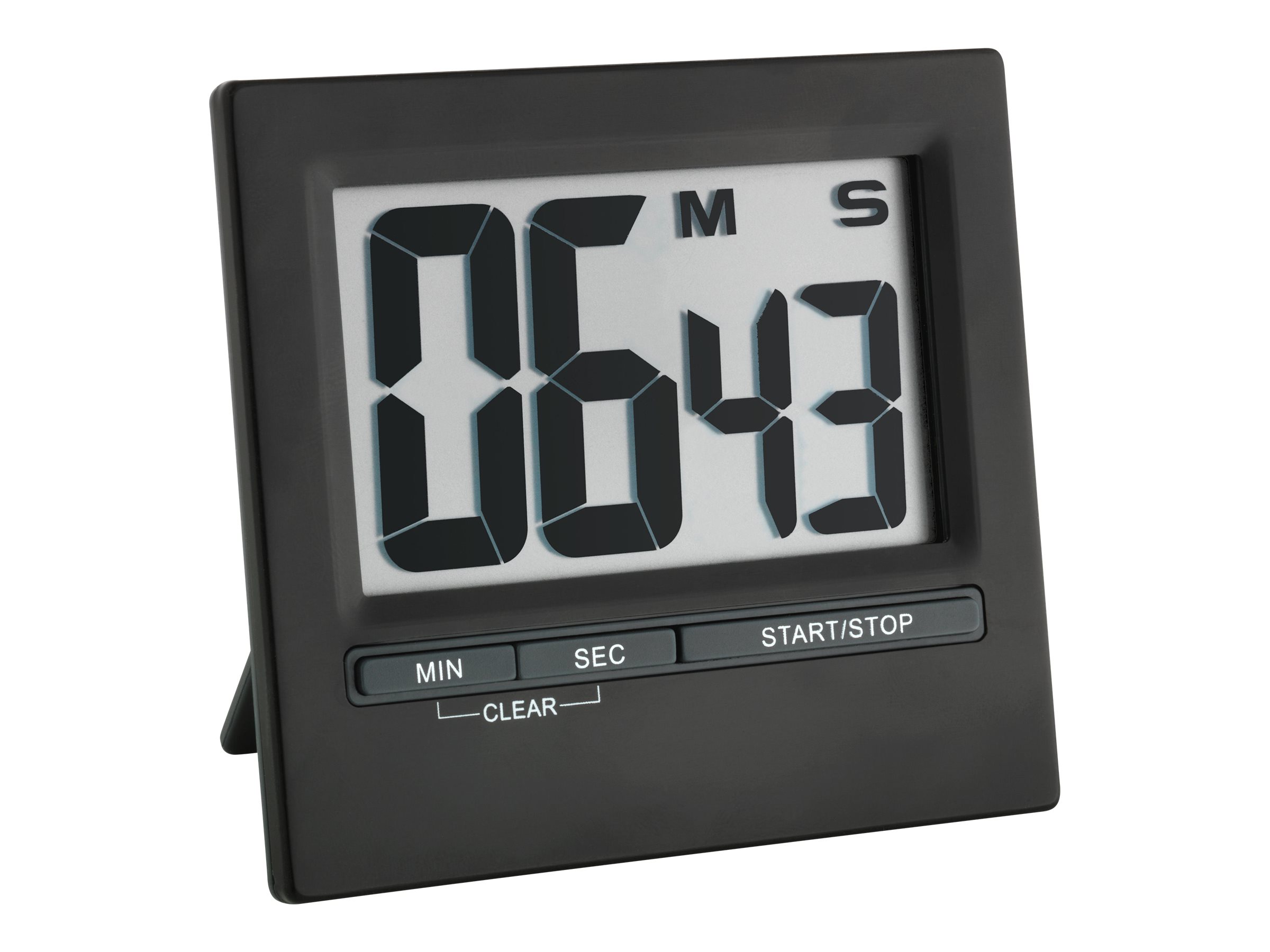 TFA - Stopur - rektangulær - elektronisk - desktop, magnetmontering - sort