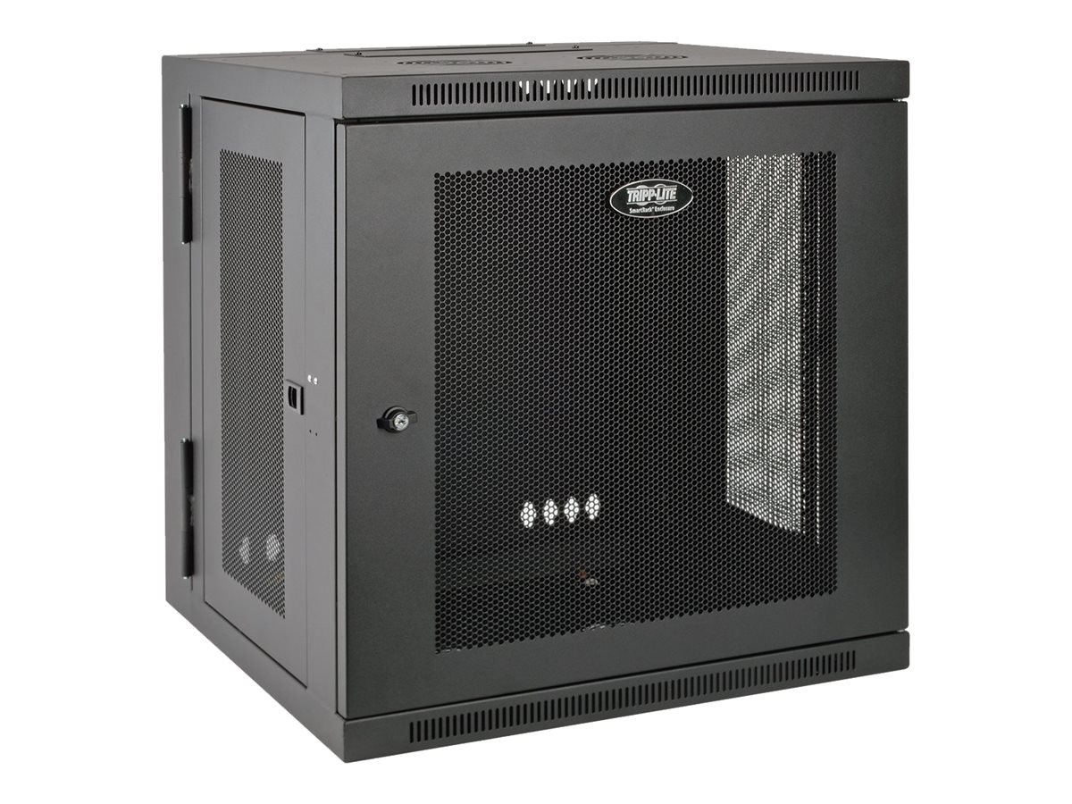 Tripp Lite 10U Wall Mount Rack Enclosure Server Cabinet Hinged w/ Door & Sides Rack Sort