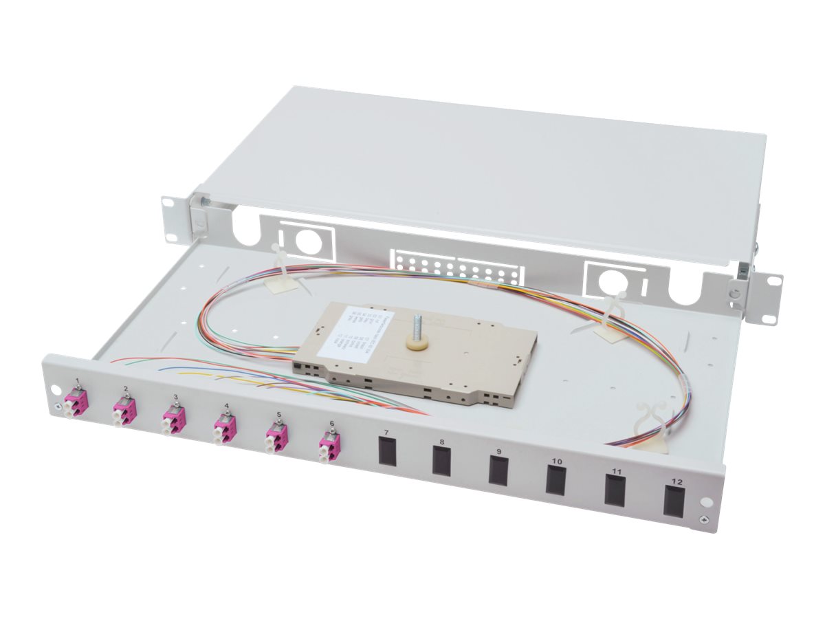 DIGITUS Professional DN-96330-4 - Fiber optisk splice boks - LC x 12 - 1U - 19