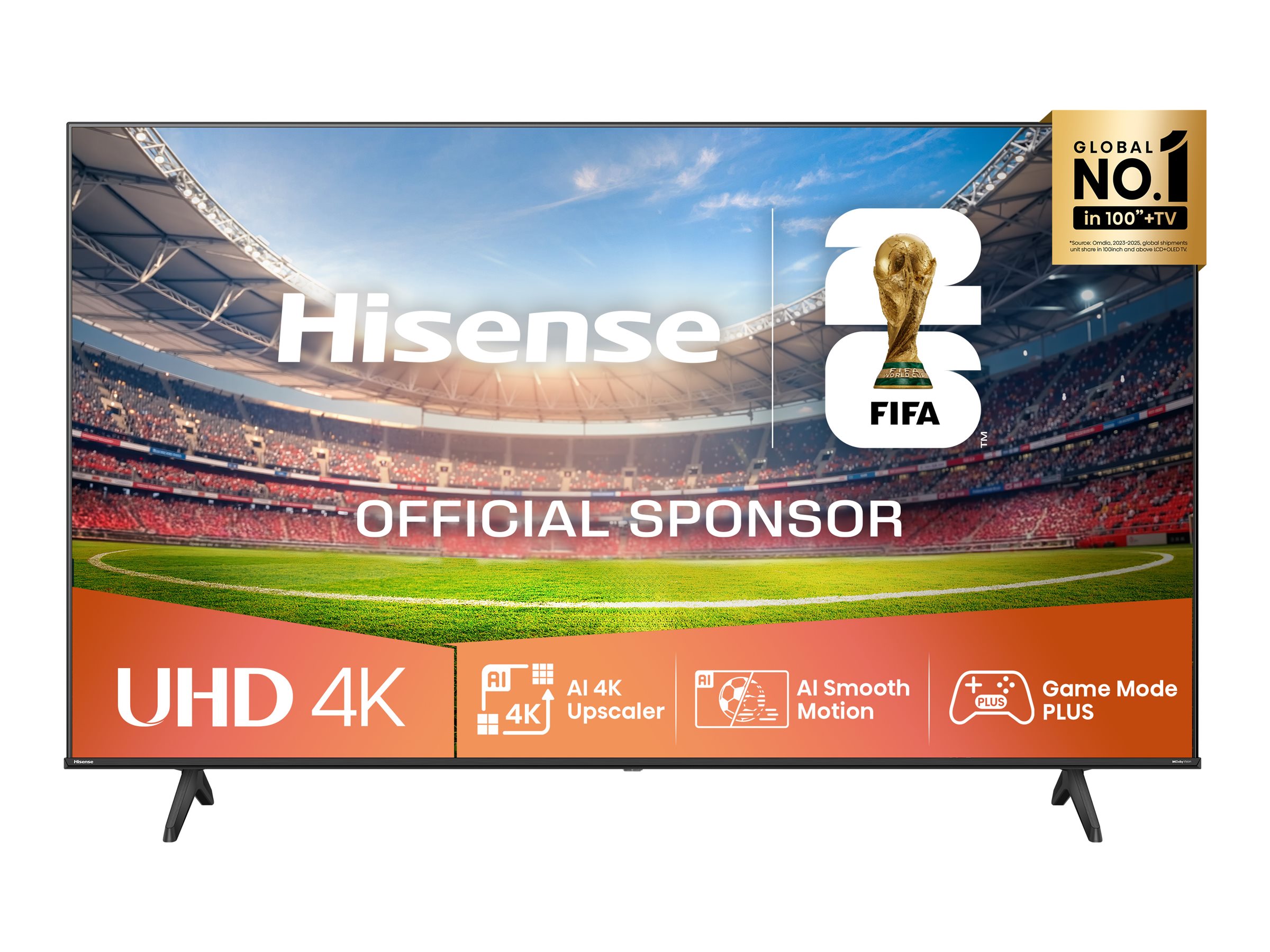 Hisense 43A6Q - 43 Diagonal klasse A6Q Series LED-bagbelyst LCD TV - Smart TV - VIDAA - 4K UHD (2160p) 3840 x 2160 - HDR - Direct LED - sort