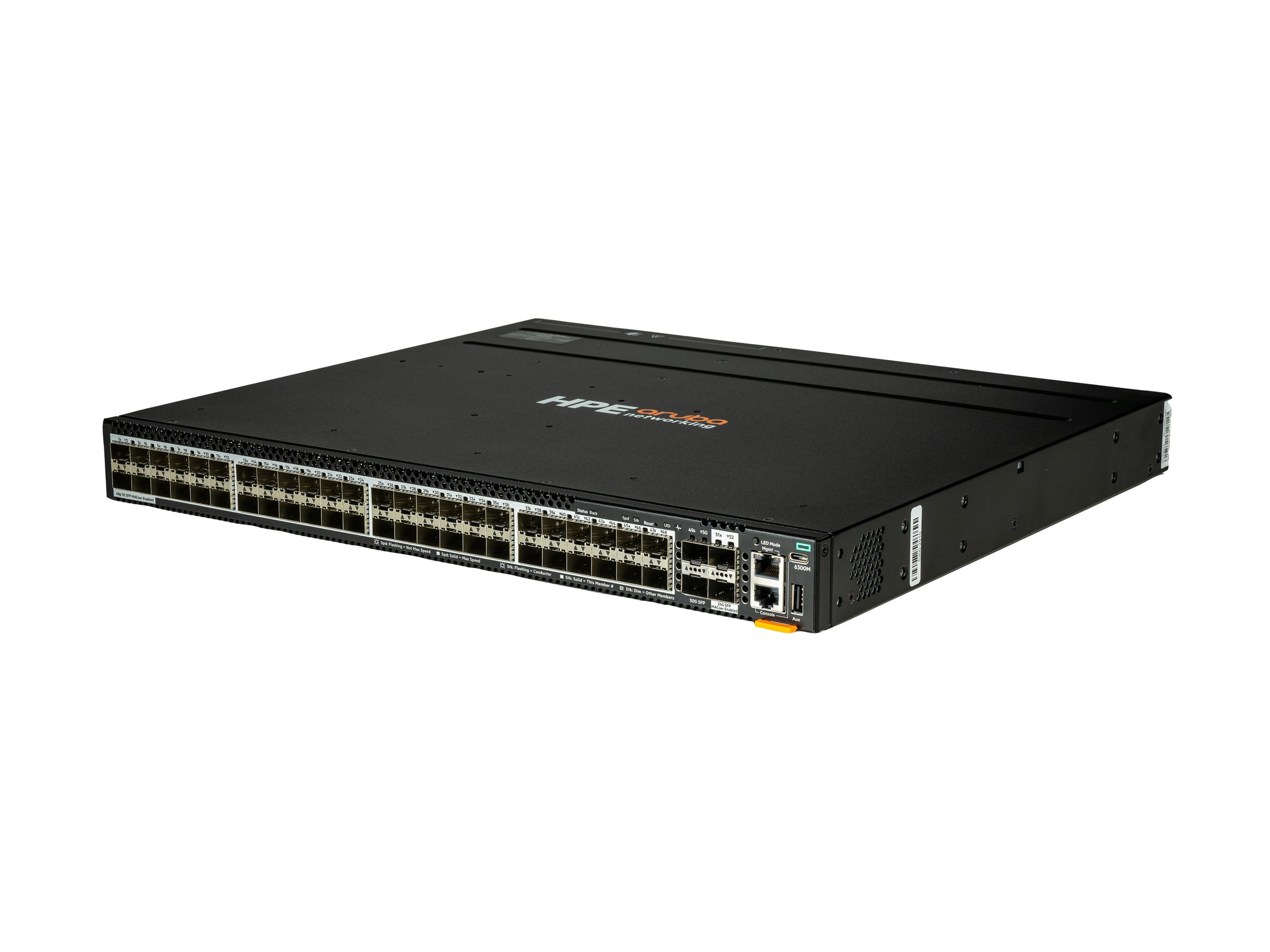HPE Aruba Networking 6300M 48p SFP 1G 2p SFP28 25G MACsec 2p SFP56 50G Switch Ingen