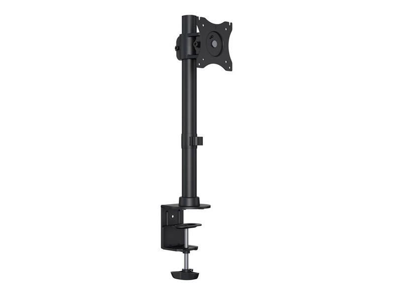 Multibrackets M Deskmount Basic Single - Monteringssæt (bordmontering) - for LCD display - stål, højglansaluminium - sort - skærmstørrelse: 15-27 - klemmemonterbar