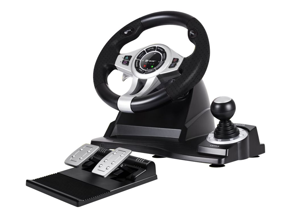 Tracer Roadster 4 in 1 - Sæt med rat, pedaler og håndtag til gearskifte - kablet - for PC, Sony PlayStation 3, Microsoft Xbox One, Sony PlayStation 4