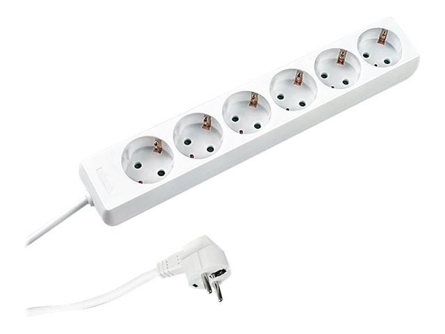 Bachmann SELLY Stikdåse 6-stik Hvid 1.5m