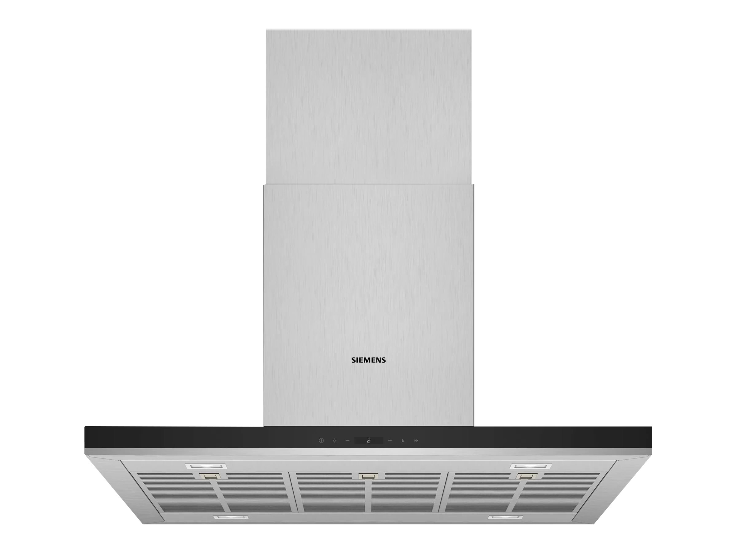 Siemens iQ500 LF98BIP50 - Hætte - frithængende - bredde: 89.8 cm - dybde: 60 cm - udtrækning og recirkulation (-) - med intern motor - rustfrit stål