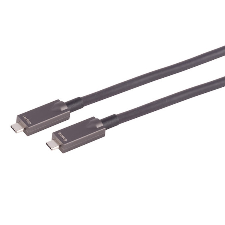 S-impuls Optisk USB-C kabel 10 Gbps 60W 15m