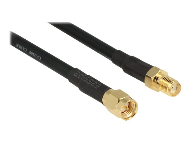 DeLOCK CFD200 7.5m Forlængerkabel til antenne Sort