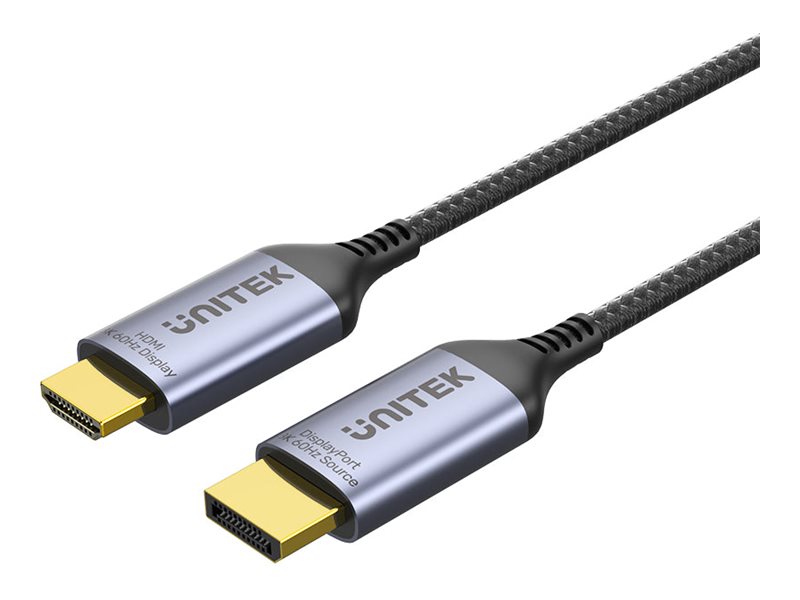 DisplayPort til HDMI kabel 1.4→2.1 8K 1,8 m - UNITEK
