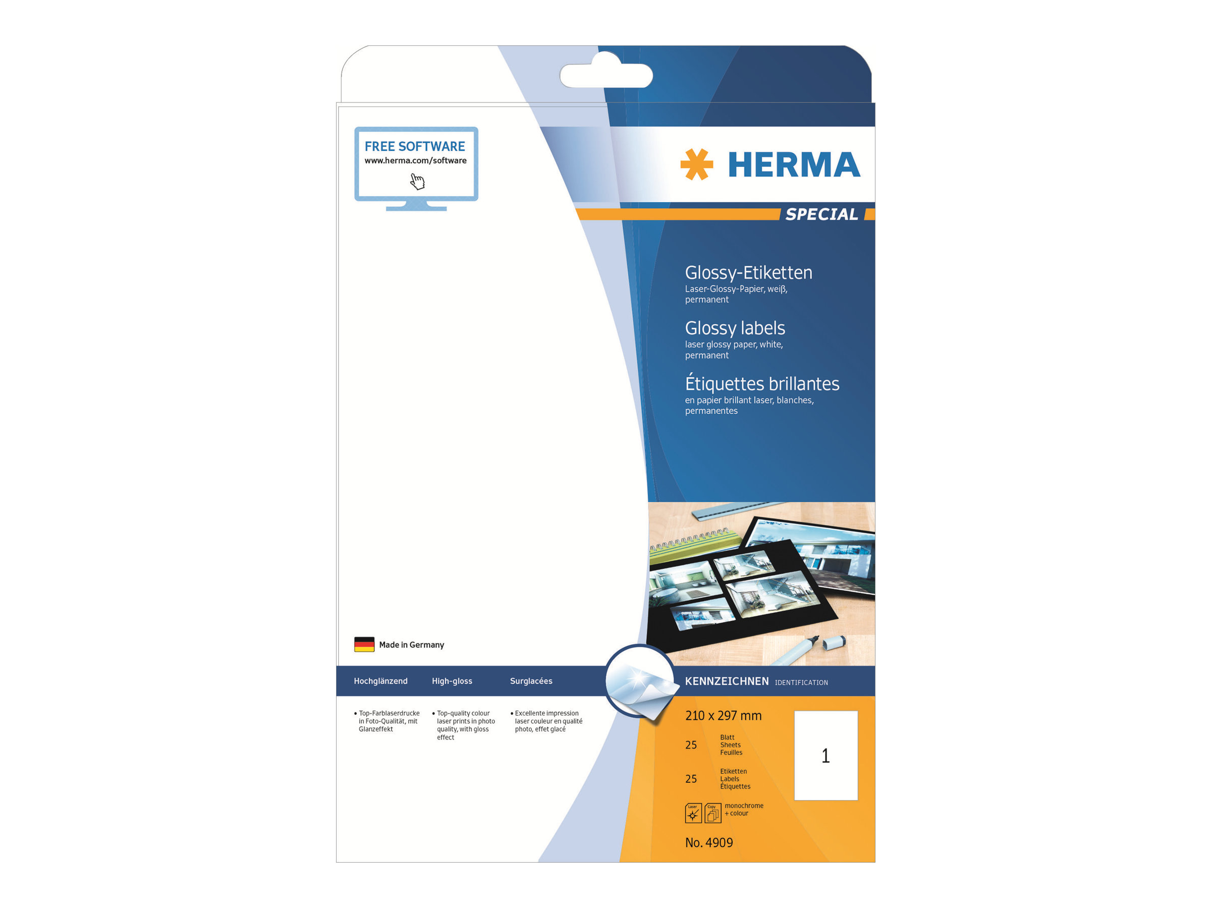 HERMA Special Etiketter A4 (210 x 297 mm) 25etikette(r) 4909