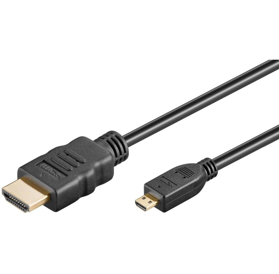 Goobay Højhastigheds HDMI™-kabel med Ethernet (Micro, 4K @ 60 Hz) HDMI™ stik (type A) > HDMI™ micro stik (type D), 5 m