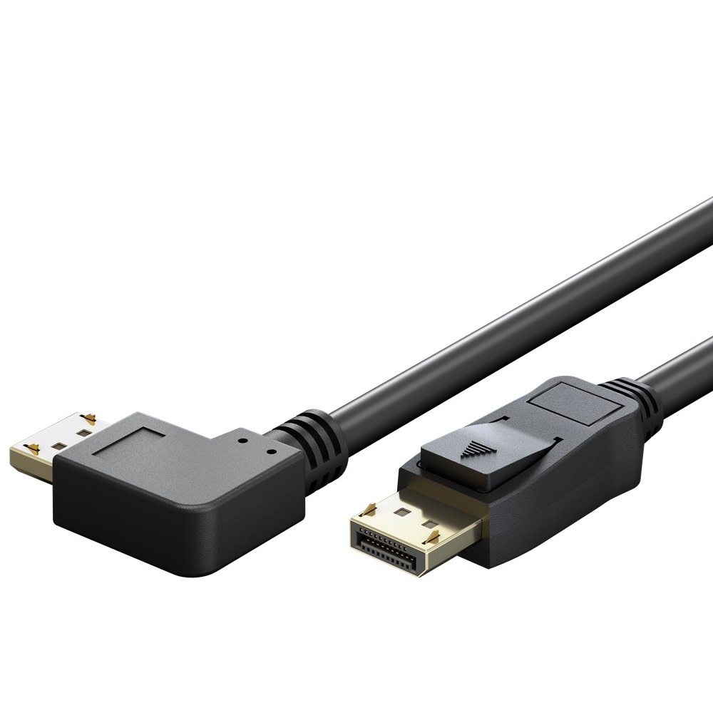 Goobay DisplayPort 2.1 Kabel Højre vinklet 8K 144Hz 1 m