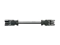 Bachmann Strøm GST18i3 (female) - Strøm GST18i3 (male) Sort 2m Forlængerkabel til strøm