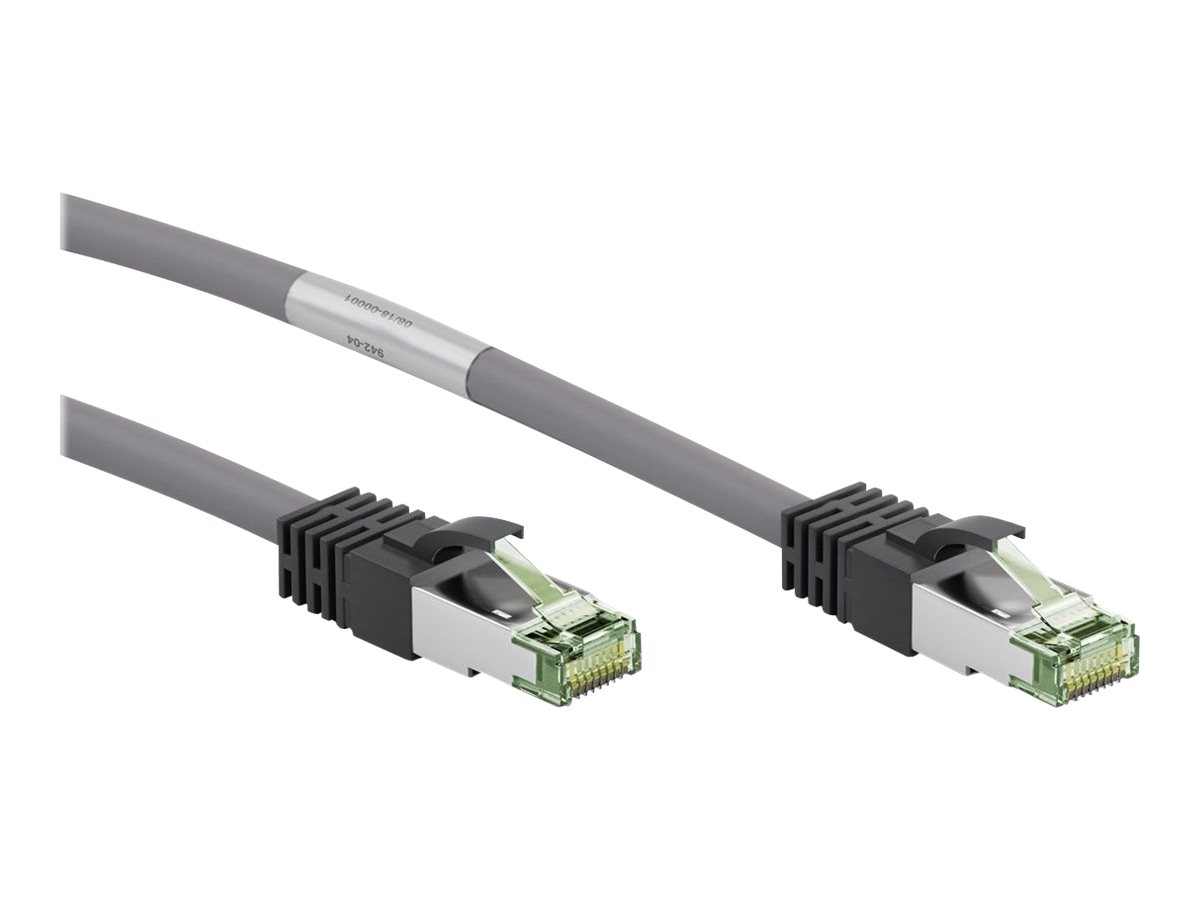 Goobay RJ45 (CAT 6A, 500 MHz) patchkabel med CAT 8.1 S/FTP råkabel, grå 99,9 % iltfri kobberleder (OFC), AWG 24, halogenfri kabelkappe (LSZH), 10 m