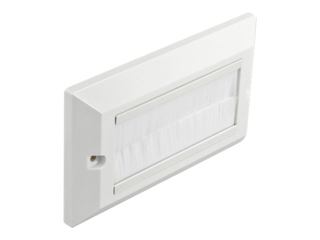Delock Cable Management Cover 146 x 86 mm with white Brush Strips Hvid