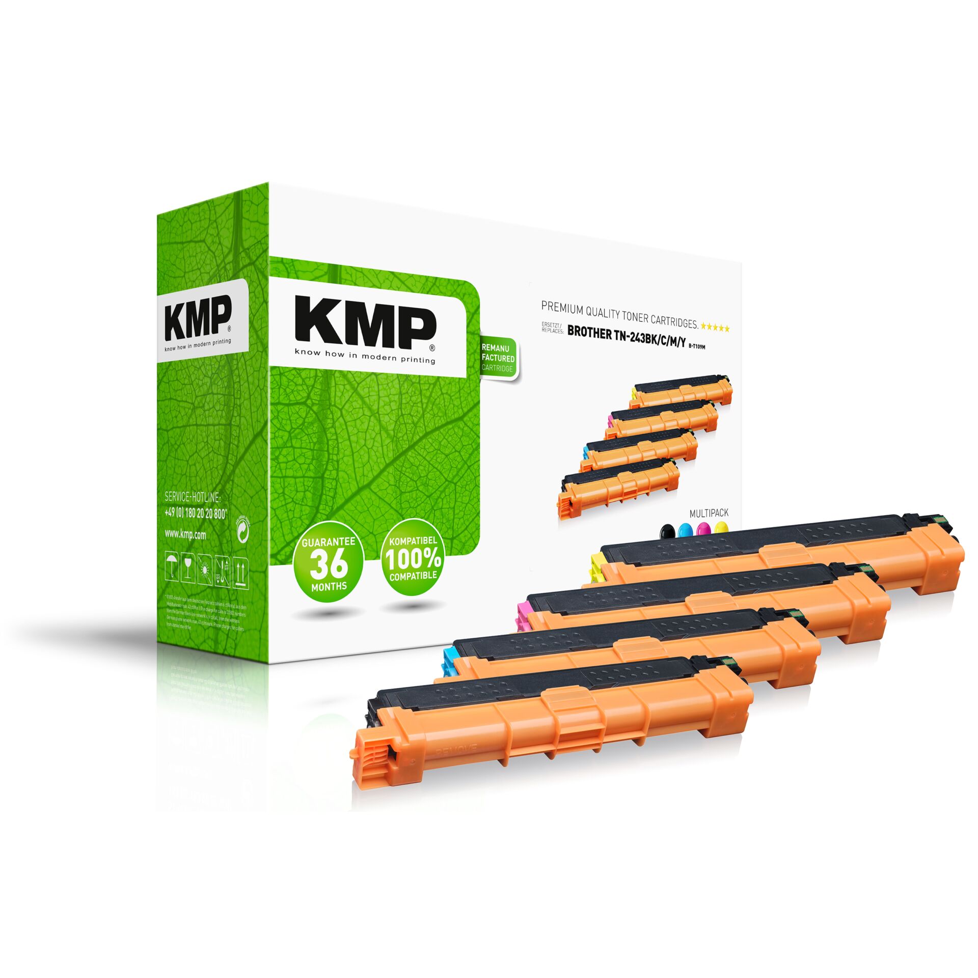 KMP 1268,0005 Sort Cyan Magenta Gul 1000 sider Toner