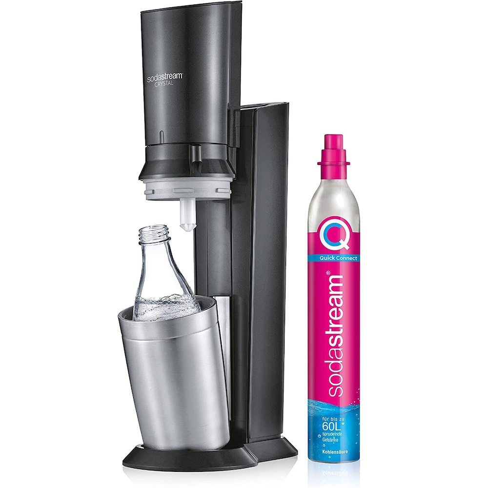 SodaStream Crystal 3.0, Metal, Rustfrit stål, Sort, SodaStream 60 L PINK, 155 mm, 260 mm, 440 mm