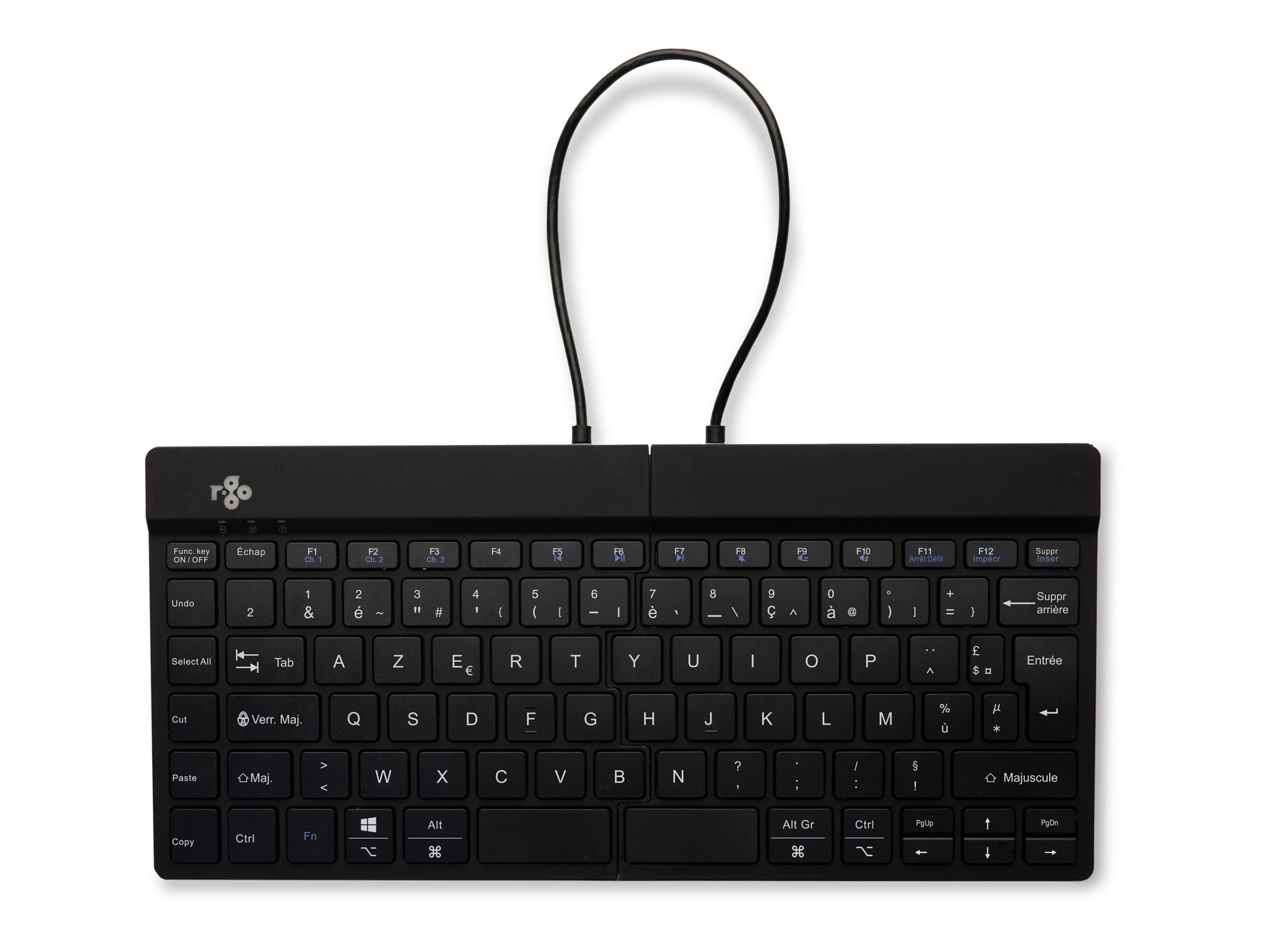 R-Go Ergonomic Keyboard Split break Tastatur Saks Trådløs Fransk