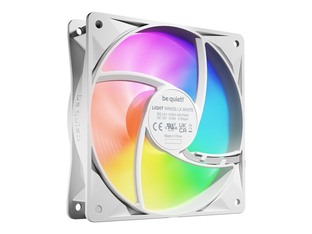 be quiet! Light Wings LX PWM high-speed 120 mm White Triple Pack, case fan (white, pack of 3) Kabinet Blæser - GEEKD.dk