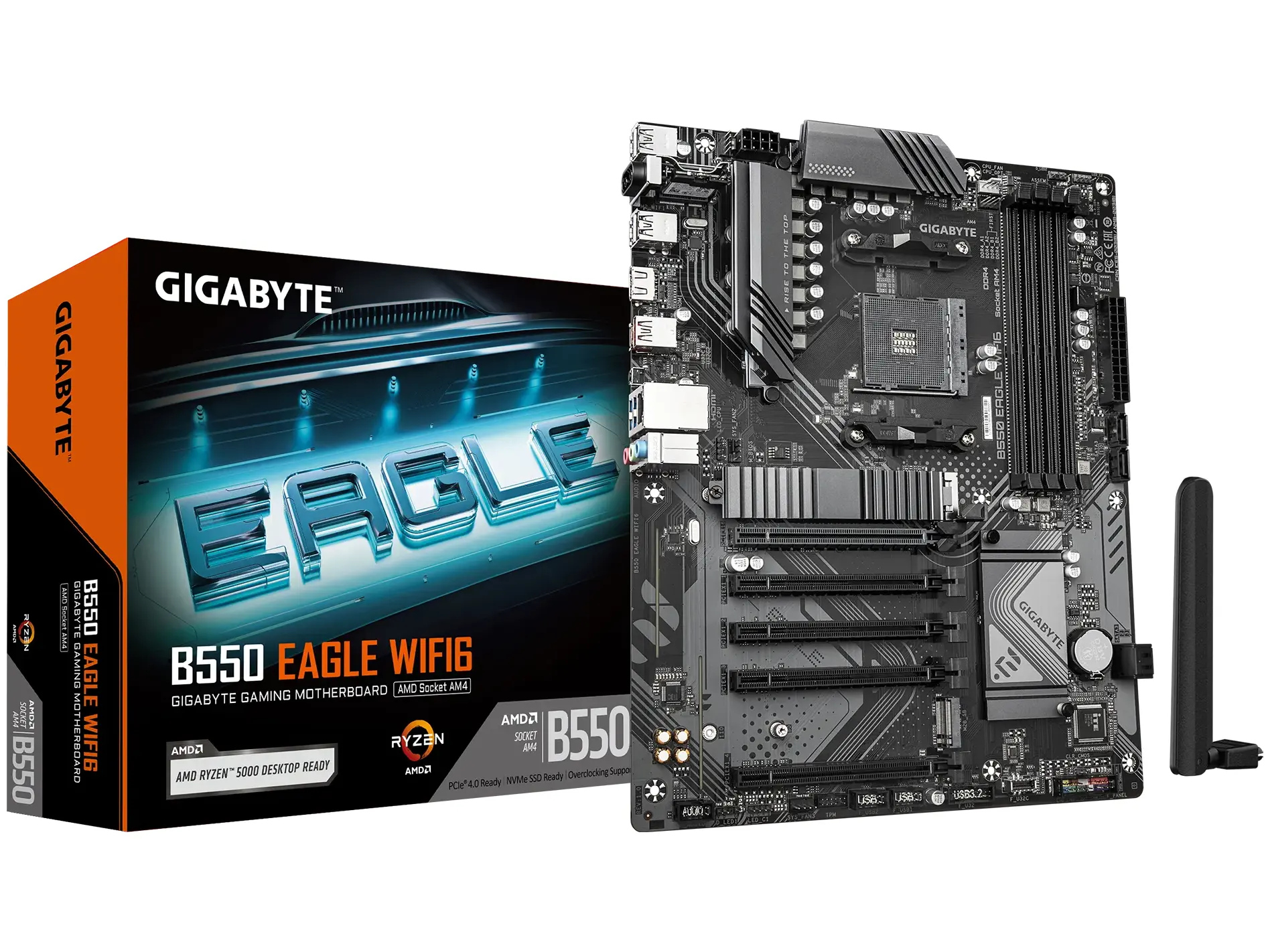 GIGABYTE B550 EAGLE WIFI6 Bundkort - AMD B550 - AMD AM4 socket - DDR4 RAM - ATX