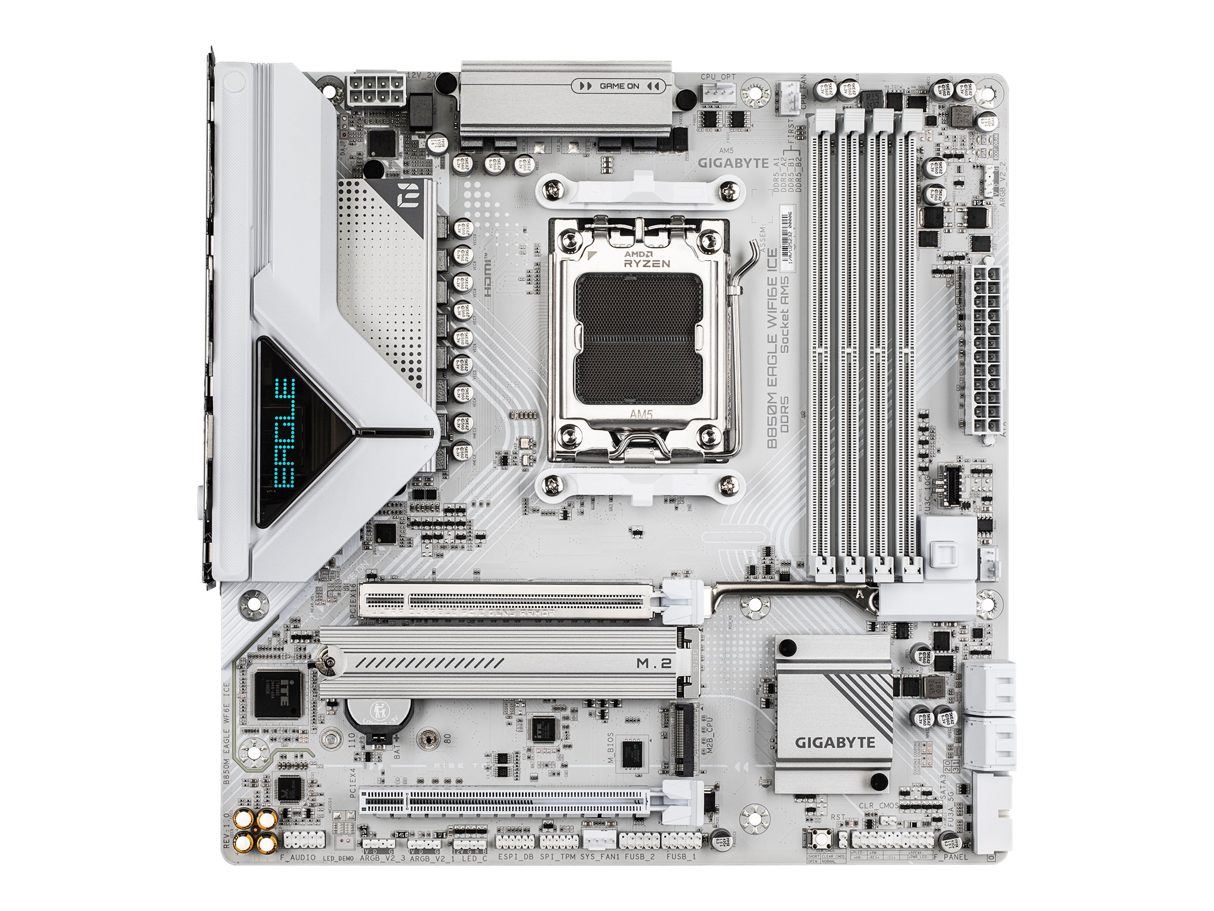 GIGABYTE B850M EAGLE WIFI6E ICE Bundkort - AMD B850 - AMD AM5 socket - DDR5 RAM - Micro-ATX