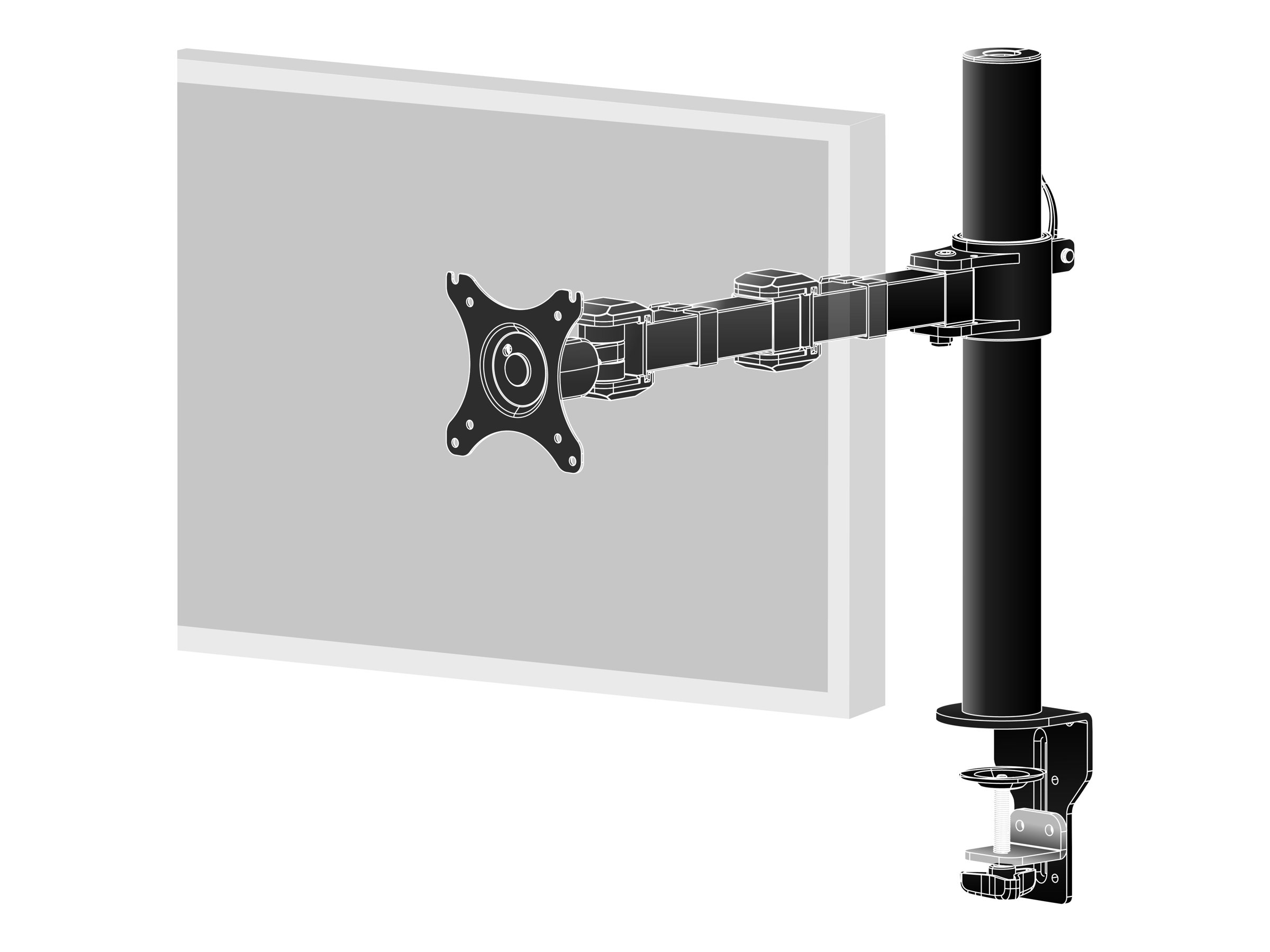 iiyama DS1001C-B1 - mounting kit - adjustable arm - for Monitor - black