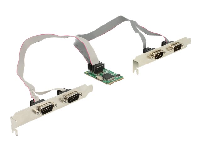 Delock MiniPCIe I/O PCIe full size 4 x Serial RS-232 - Seriel adapter - PCIe 1.1 Mini Card - RS-232 x 4