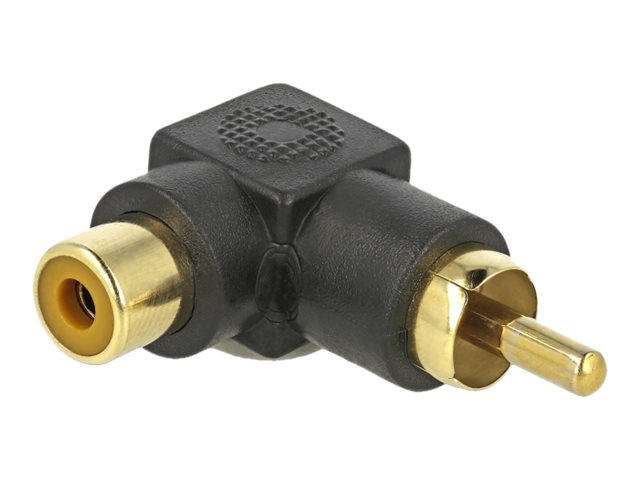 Delock - Lyd adapter - RCA han til RCA hun - sort - vinklet