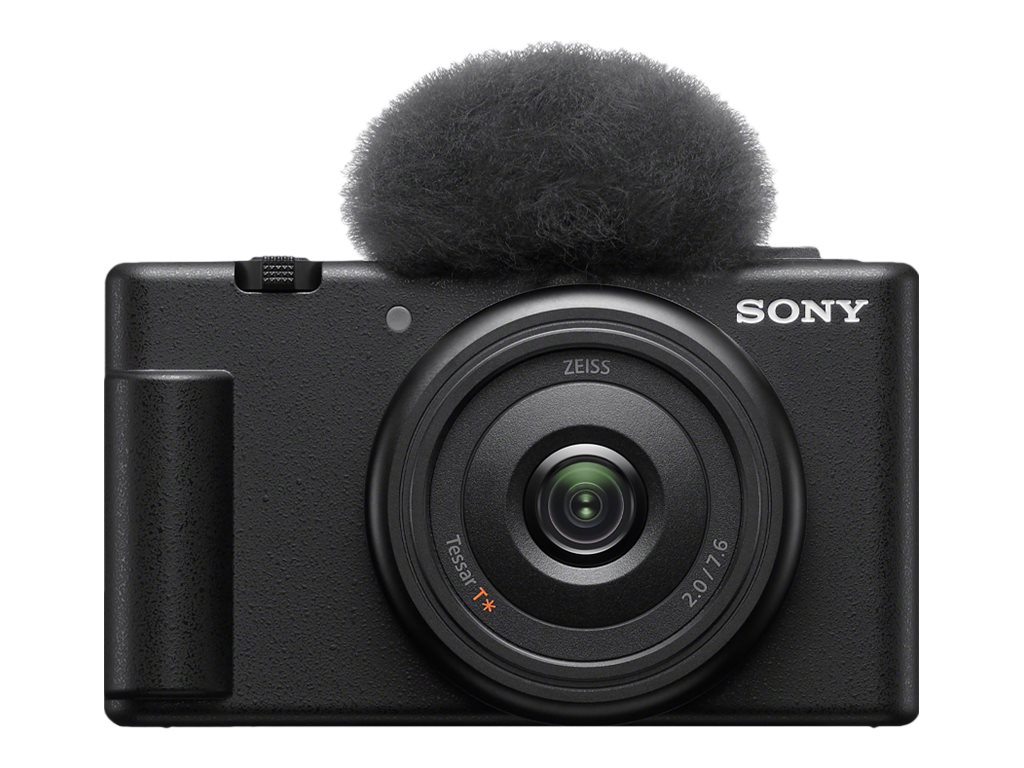 Sony ZV-1F - Digitalkamera - kompakt - 20.1 MP - 4K / 30 fps - ZEISS - Wi-Fi, Bluetooth - sort