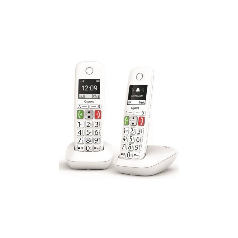 Trådløs telefon Gigaset E290 Duo - hvid