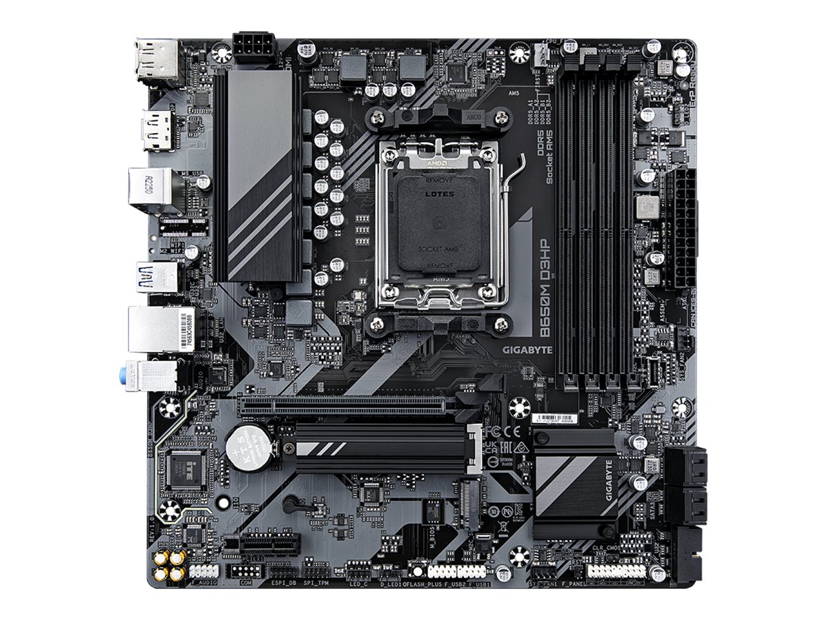GIGABYTE B650M D3HP Bundkort - AMD B650 - AMD AM5 socket - DDR5 RAM - Micro-ATX