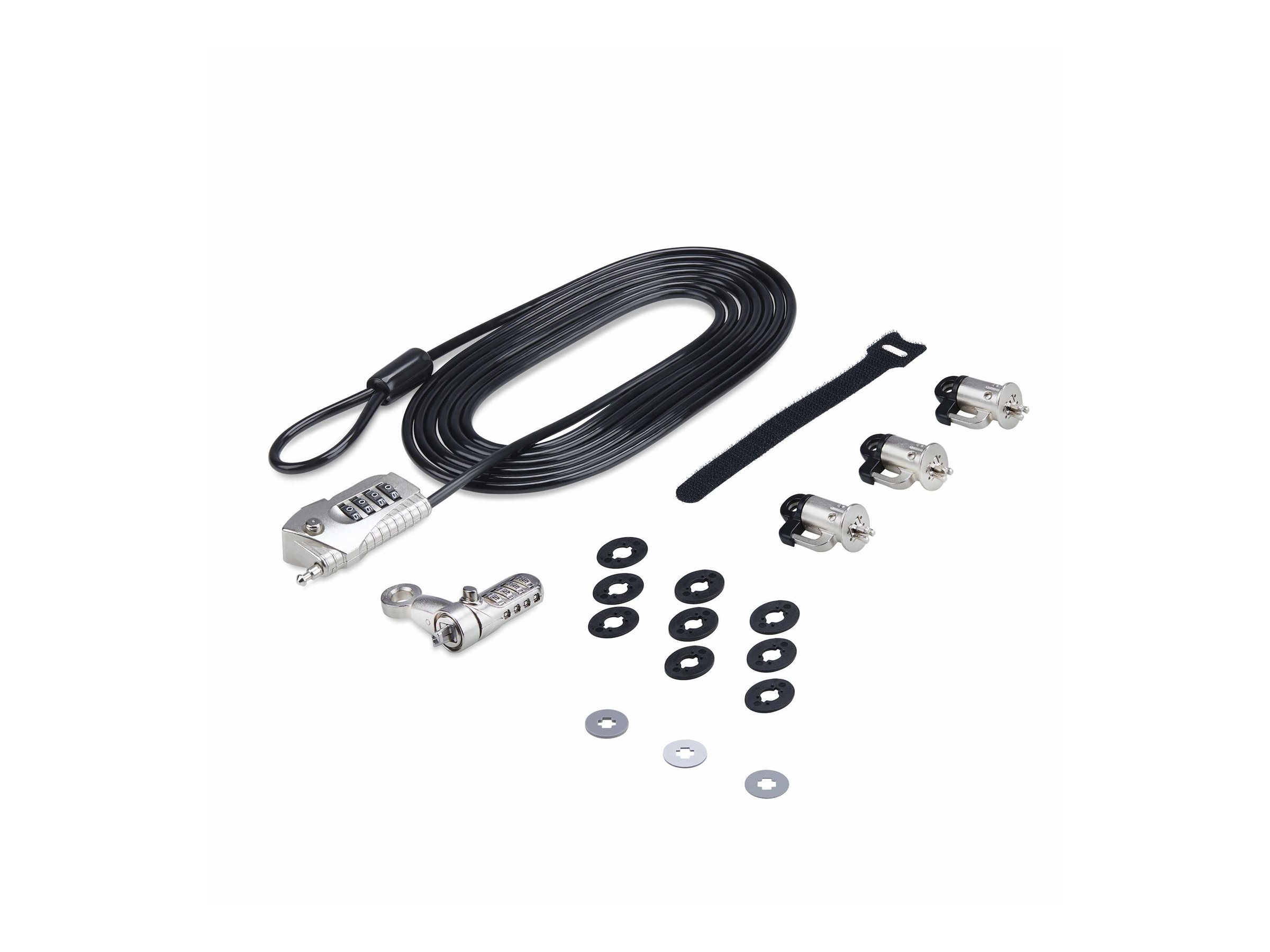 StarTech.com Laptop/Desktop & Peripheral Lock Kit, 9.8ft (3m) Cable Workstation locking kit
