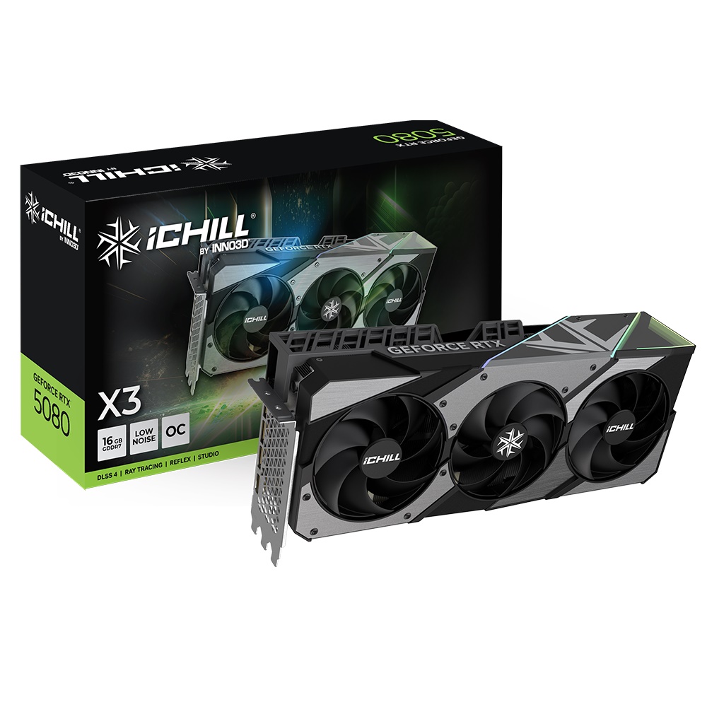 Inno3D GeForce RTX 5080 iCHILL X3 - 16GB GDDR7 RAM - Grafikkort