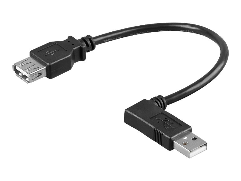 goobay USB forlængerkabel 15cm Sort