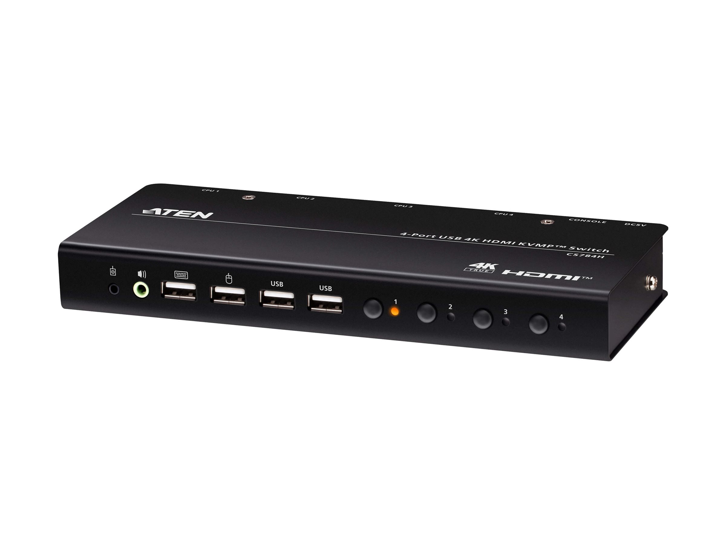 ATEN CS784H, 4096 x 2160 pixel, 4K Ultra HD, 1,73 W, Sort