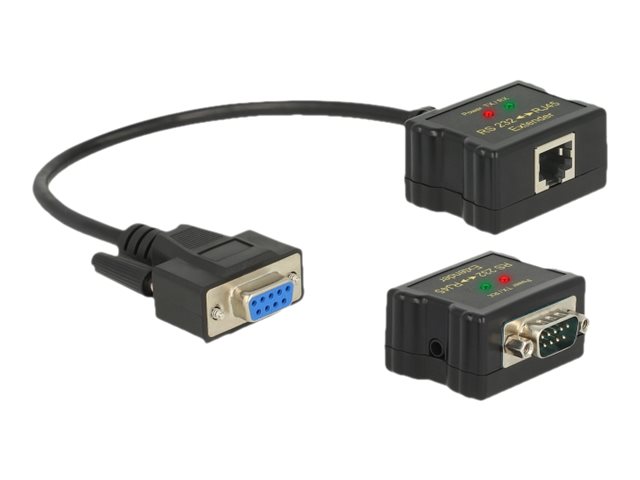 DeLOCK Extender RS-232 DB9 female RJ45 female to RS-232 DB9 male RJ45 female Forlænger til serielport