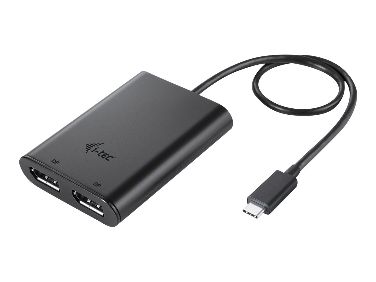 i-Tec - Ekstern videoadapter - USB-C 3.1 - 2 x DisplayPort - sort