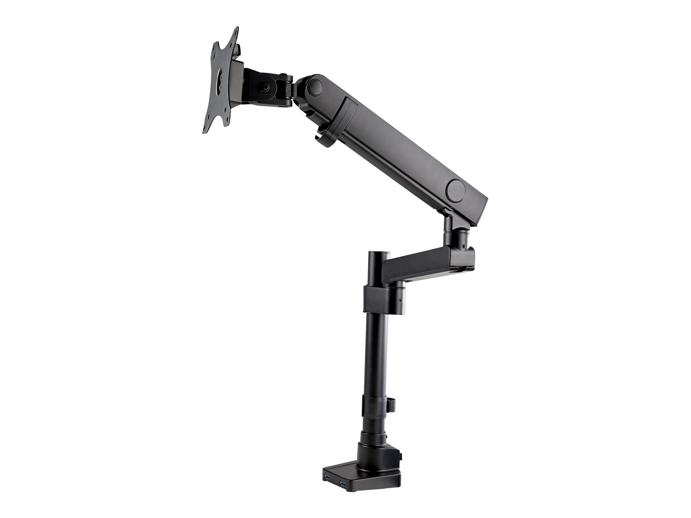 StarTech.com Desk Mount Monitor Arm with 2x USB 3.0 ports - Full Motion Single Monitor Pole Mount up to 34" VESA Display - C-Clamp/Grommet - desk mount