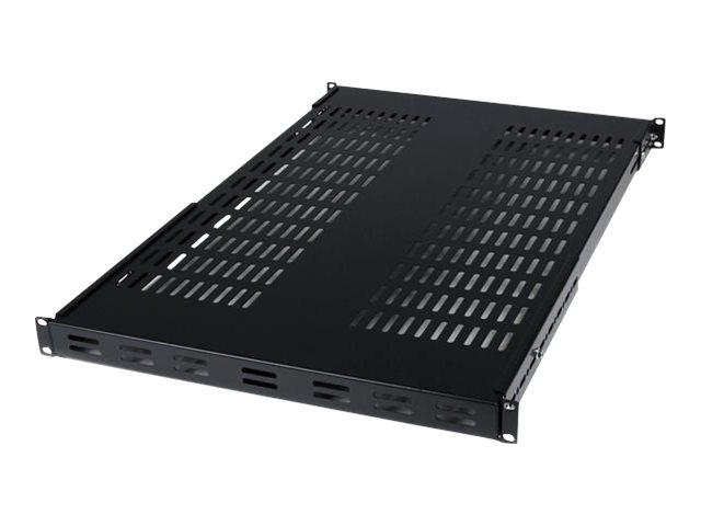 StarTech.com 1U Adjustable Vented Server Rack Mount Shelf - 175lbs - 19.5 to 38in Deep Universal Tray for 19" AV/ Network Equipment Rack (ADJSHELF)